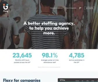 Flexy.com(Temporary staffing agency) Screenshot