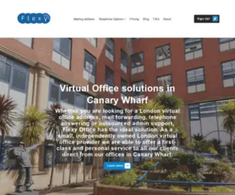 Flexyoffice.com(The independent virtual office provider in Canary Wharf) Screenshot