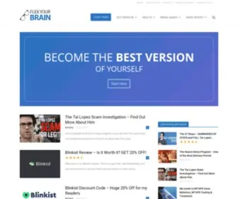 Flexyourbrain.com(Self Improvement Blog) Screenshot