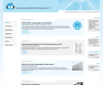 Flib.de(Fachverband Luftdichtheit im Bauwesen e) Screenshot