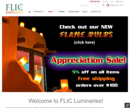 Flicluminaries.com(FLIC Luminaries) Screenshot