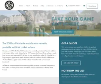 Flicx.com(The world's most versatile cricket pitch solution 2G Flicx Pitch) Screenshot