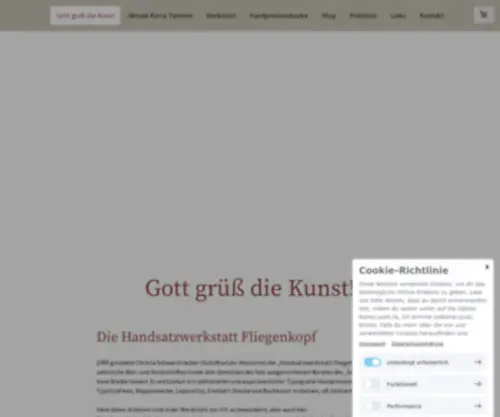 Fliegenkopf-Muenchen.de(Handsatzwerkstatt Fliegenkopf) Screenshot