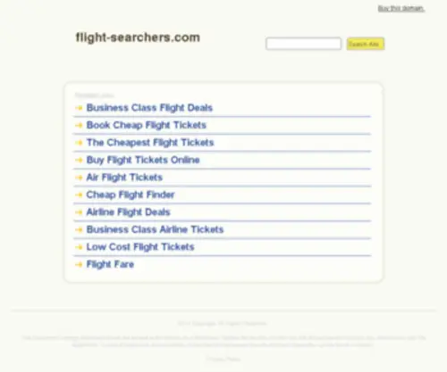 Flight-Searchers.com(Cheap flights search facility) Screenshot