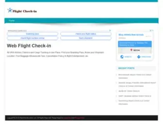 Flightcheckinonline.com(Web Flight Check) Screenshot