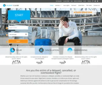 Flightclaim.ca(Demande d'indemnisation en cas de retard et annulation de vol) Screenshot