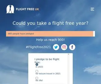 Flightfree.co.uk(Fight climate change) Screenshot