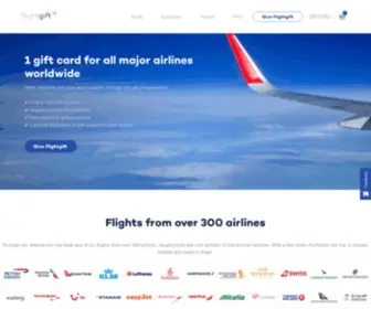 Flightgift.com(The #1 gift card for over 300 airlines worldwide) Screenshot