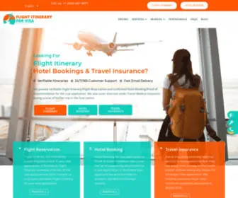 Flightitineraryforvisa.com(Flight Reservation & Hotel Bookings for Any Country) Screenshot