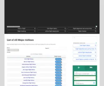 Flights-Status.com(List of All Major Airlines) Screenshot