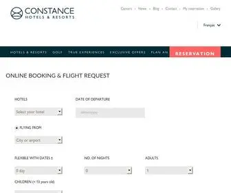 Flightsbyconstancehotels.com(Constance Hotels and Resorts in Maldives) Screenshot
