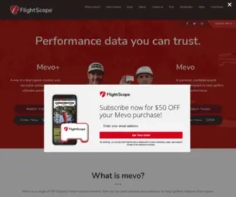Flightscopemevo.com(FlightScope Mevo Plus) Screenshot
