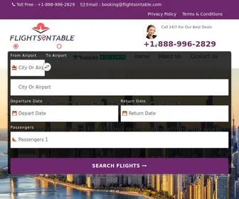 Flightsontable.com(flightsontable) Screenshot