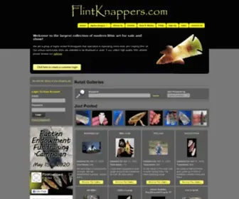 Flintknappers.com(The largest collection of modern lithic art for sale and show) Screenshot