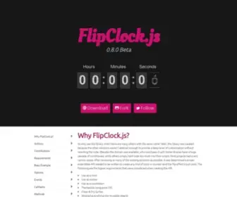 Flipclockjs.com(Exp:stash) Screenshot