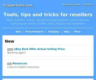 Flippertools.com(Tools, tips and tricks for resellers) Screenshot