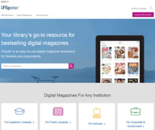 Flipster.com(EBSCO Information Services) Screenshot