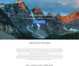 Fliptab.io(New Tab Wallpapers for Chrome) Screenshot