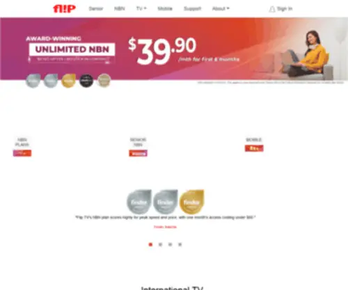 Fliptv.com.au(Cheap NBN plans in Australia) Screenshot