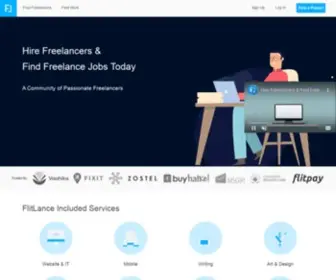 Flitlance.com(Hire Freelancers Online & Find Freelance Jobs at Flitlance.com) Screenshot