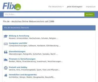 Flix.de(Deutsches Online Verzeichnis seit 1996) Screenshot