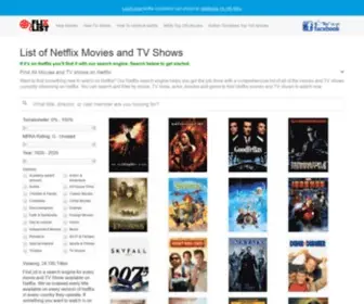 Flixlist.co(List of Movies & TV Shows on Netflix) Screenshot