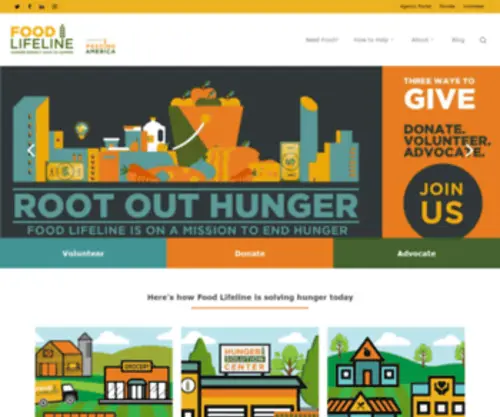 FLL.org(Food Lifeline) Screenshot