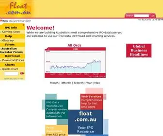 Float.com.au(Australian IPO and Float Information) Screenshot