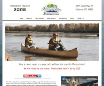 Floatmissouririver.com(Missouri River Excursions in Defiance) Screenshot