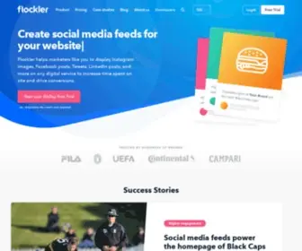 Flockler.com(Social Media Aggregator & Social Wall Builder) Screenshot