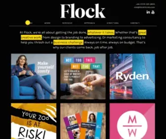 Flockthinks.com(Design and Advertising) Screenshot