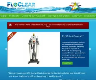 Floclear.com(FloClear's line of industry leading dampening solution filtration equipment) Screenshot