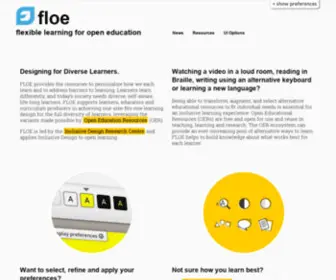 Floeproject.org(Paving the way toward inclusive Open Education Resources) Screenshot