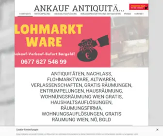 Flohmarktware-Wien.at(Antiquitäten) Screenshot