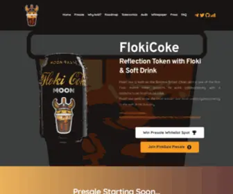 Flokicoke.com(Deflationary, Auto-buyback, Moon Taste, Floki Token & Coke drink) Screenshot