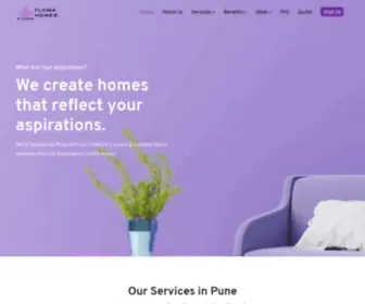 Flomahomes.com(Aspirational Interior Design Services in Pune) Screenshot