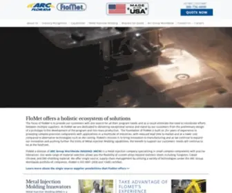 Flomet.com(Metal Injection Molding Innovators of Complex Metal Components) Screenshot