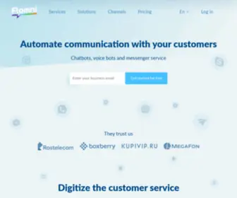 Flomni.com(Our omnichannel chatbot platform) Screenshot