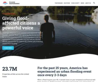 Flooddefenders.org(Giving a voice to flood victims to demand change) Screenshot