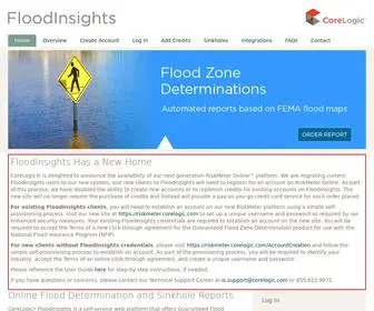 Floodinsights.com(Online FEMA Flood Zone Determinations with FloodInsights) Screenshot