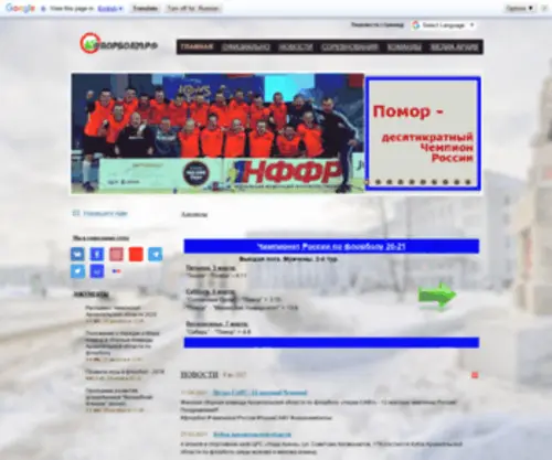 Floorball29.ru(Флорбол29.рф) Screenshot