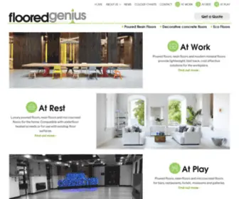 Flooredgenius.com(Poured resin flooring) Screenshot