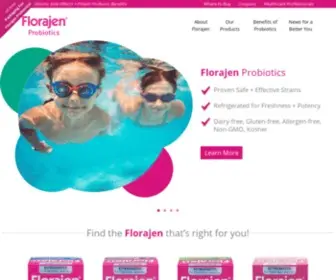 Florajen.com(Florajen Probiotics for Digestive Health) Screenshot