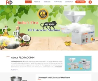 Floraoilmachine.com(Flora Appliances) Screenshot