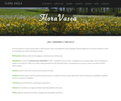 Floravasca.com(Bienvenidos a Flora Vasca) Screenshot