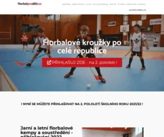 Florbalprodeti.cz(Úvodní stránka) Screenshot