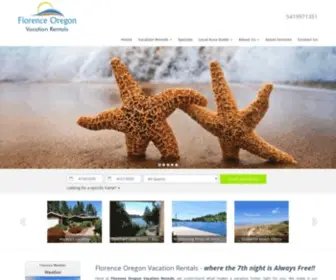 Florence-Oregon-Rentals.com(Oregon Vacation Rentals Lodging by Coastal Property Management) Screenshot