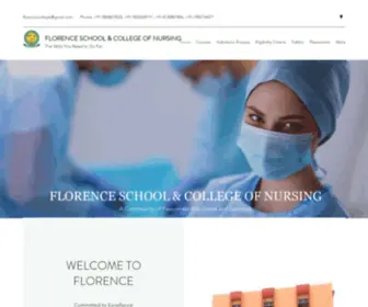 Florencecollege.co.in(Nursing Faridabad) Screenshot