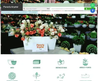 Floreriakrystal.com(Mayoreo en flores artificiales y plantas de ornato Prueba WhatsApp) Screenshot