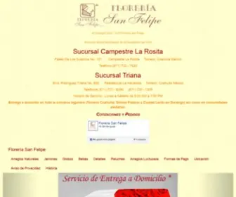 Floreriasanfelipe.com.mx(Florería San Felipe en Torreón) Screenshot